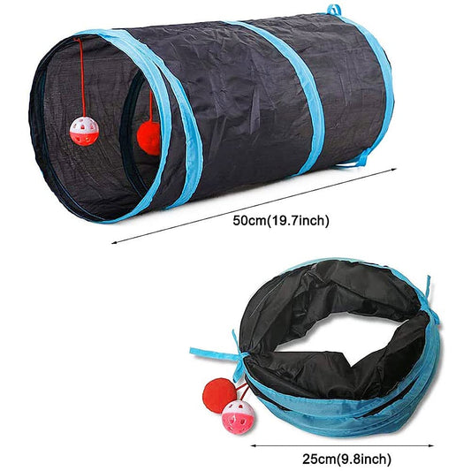 Speedy Panther 21 Stücke Katzenspielzeug Set Katzentunnel Interaktives Katzen Spielzeug für Kätzchen Federspielzeug Katzenbälle Spielzeugmäuse