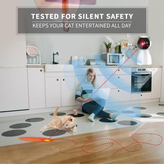 Petiepaw Katzenspielzeug, Mit Echter Zufälliger Trajektorie, Bewegungsaktiviertes Wiederaufladbares Automatisches Katzen Laser Spielzeug, Interaktives Katzenspielzeug für Katzen/Kätzchen/Hunde